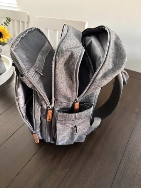 Diaper Bag Backpack, RUVALINO Multifunction Travel Back Pack Gray 3