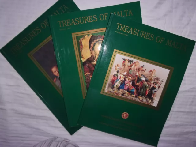 Treasures of Malta - 3 Books - 1998 Issues 11, 12 and 13 - Very good condition