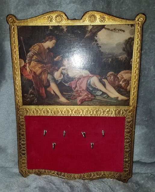 Vintage Victorian Golden Ornate Wall Key Holder