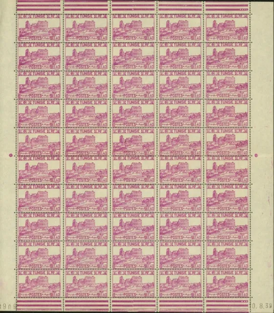 Tunisia 1939 - French Colony -MNH stamps. Yv. Nr.: 215. Sheet of 50(EB) AR-01554