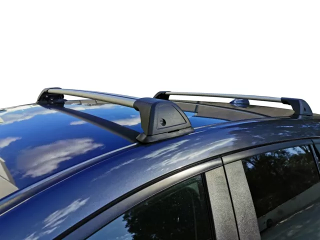 Aerodynamic Roof Rack Cross Bar for Mazda CX5 KF 2017-23 Alloy Flush End