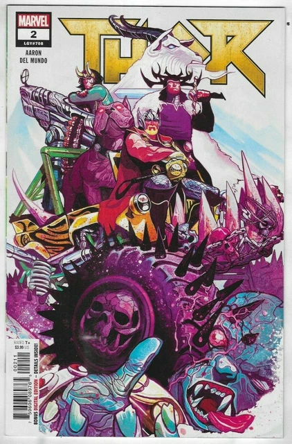 Thor Comic 2 Cover A First Print 2018 Jason Aaron Mike Del Mundo Joe Sabino
