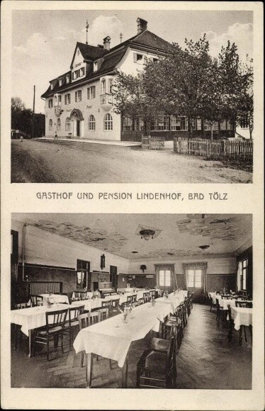Ak Bad Tölz im Isartal Oberbayern, Gasthof und Pension Lindenhof,... - 10081495