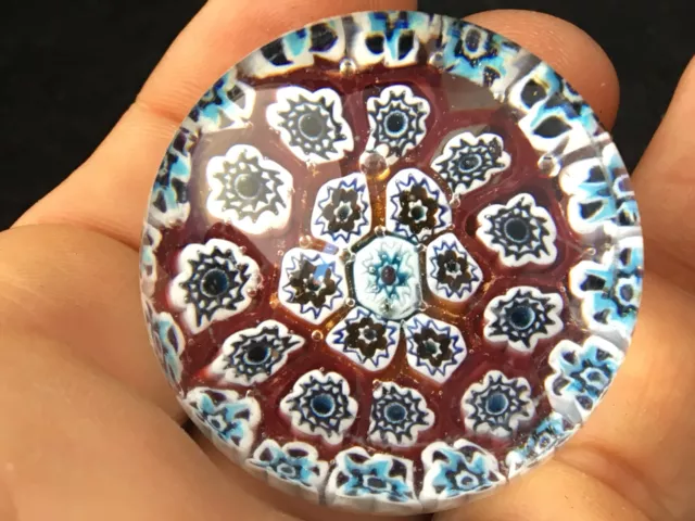 Sulfure Paperweight Presse Papier Verre Millefiori