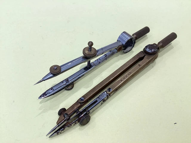 Diiders Instrument MILITARY WW1 WW2 Drawing Instruments Brass Dividers Compass W.h.h.ltd ...