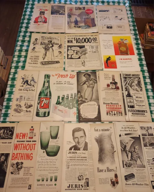 Lot 100+ Vintage 1950's Life Magazine Print Ads: Schlitz, Coca-Cola, Texaco, etc 2