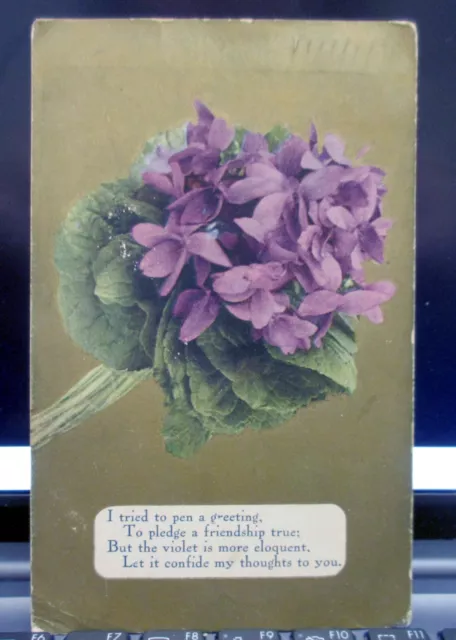 Antique Postcard "Greeting Card with Poem"