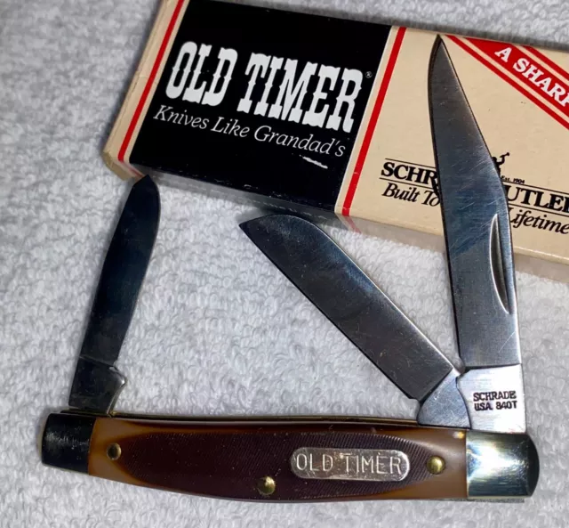 Vintage Schrade USA Old Timer 340T Middleman Knife New W/ Box & Papers