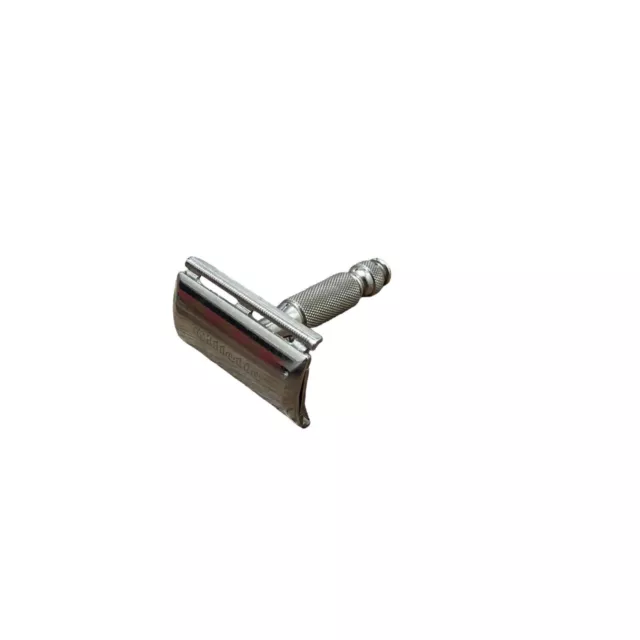 Vintage Gillette Silver REG US PATT OFF Double Edge K1 1965 Safety Razor