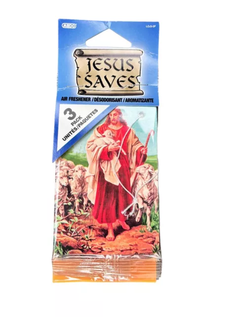 Vintage 1999 MEDO Jesus Saves Air Freshener RETRO 90’s NOS SEALED