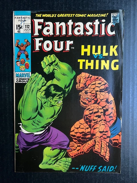 FANTASTIC FOUR #112 July 1971 Vintage Marvel Comics UNREAD Hulk Vs Thing II