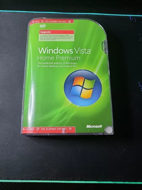 Microsoft Windows Vista Home Premium UPGRADE with Serial 🕹 PC CD ROM🕹FREE POST