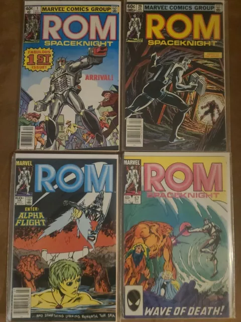 Rom #1, 29, 56, 57 Origin & 1st Appearance Marvel Comics 1979 NM- Alpha Flight