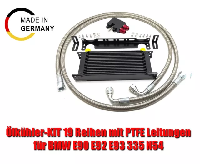 Ölkühler Kit Komplettset 19 Reihen AN10 für BMW E90 E92 E93 335 N54 Bi-Turbo