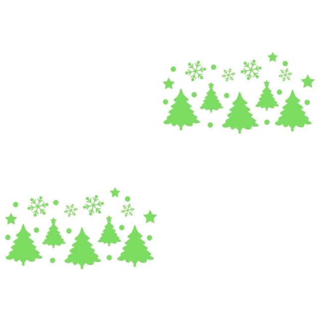 2 Pieces Sticker Mural Sapin De Noël Autocollant Chambre Des Enfants