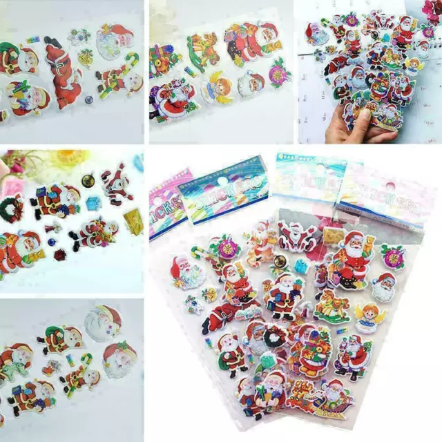 3D Puffy Bubble Stickers Scrapbook Christmas Santa Birthday