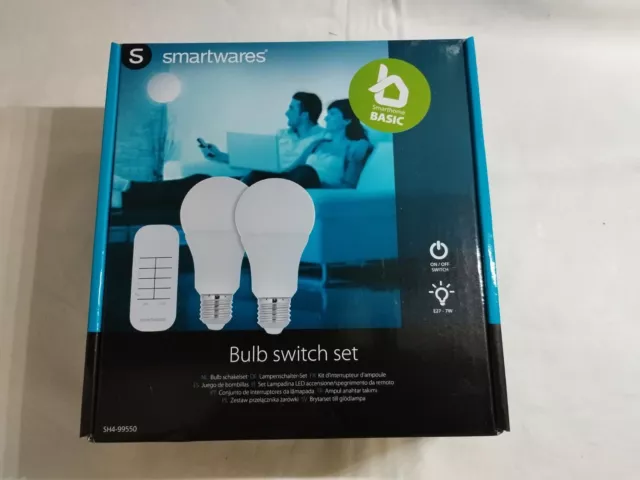 LED SmartHome 2 Birnen 7W E27 matt warmweiß An/Aus Funk Fernbedienung