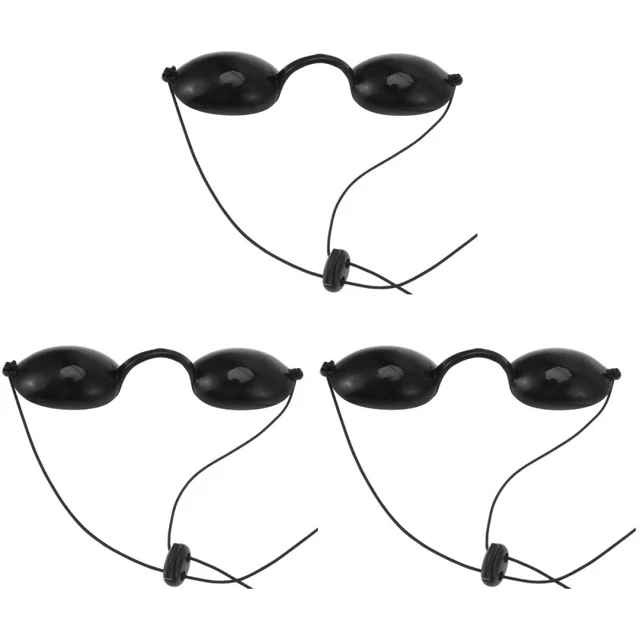 3 unidades de protección ocular gafas bronceado con los ojos vendables máscara de protección ocular