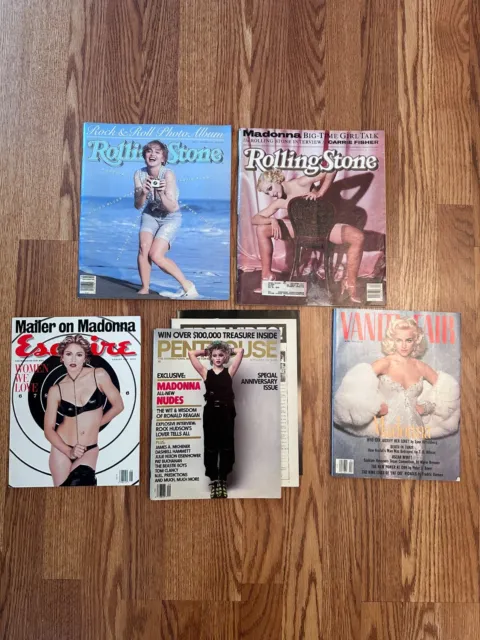 Lot of 5 Madonna Magazines  VANITY FAIR, ESQUIRES, ROLLING STONES, ETC