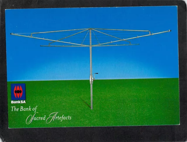 S0092 South Australia BankSA Sacred Artefacts Hills Hoist postcard