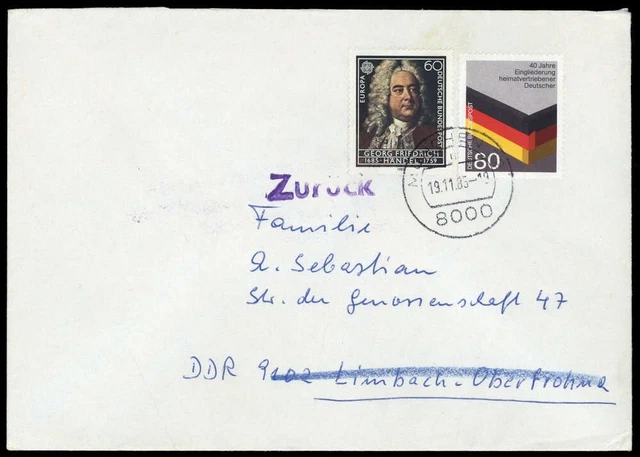 1985, Bundesrepublik Deutschland, 1265 u.a., Brief - 1577371