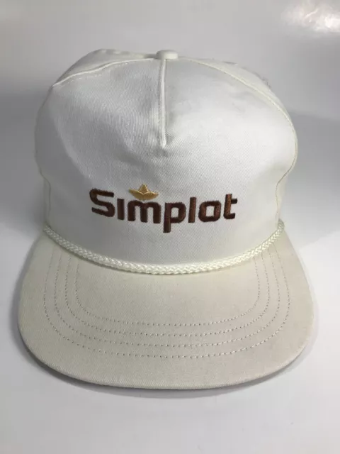 Vintage 80s Simplot Farm Hat Strapback Adjustable Baseball Cap VGC USA