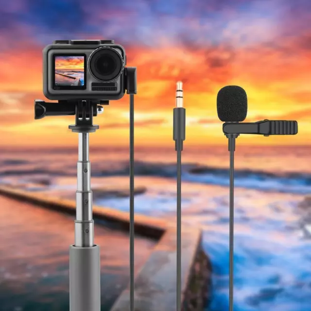 MY# For OSMO ACTION Camera Vlog Video Recording 3.5mm Mini Clip-On Microphones