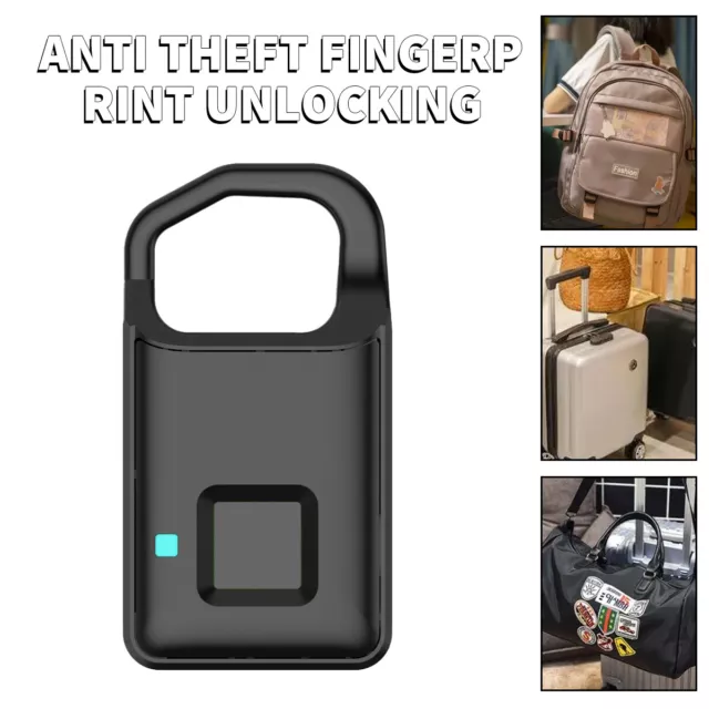 New P4 Intelligent Fingerprint Padlock Travel Box Cabinet Drawer Anti-theft J