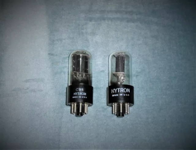 CBS Hytron 6SN7GT Vacuum Tubes "Bad Boy" Plate 110% GOLD Rated IDEAL MATCH 1952