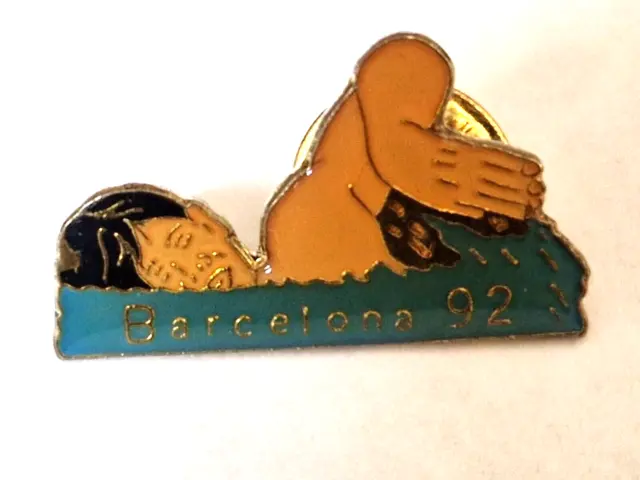 Pin's jeux olympiques Barcelone 1992 natation