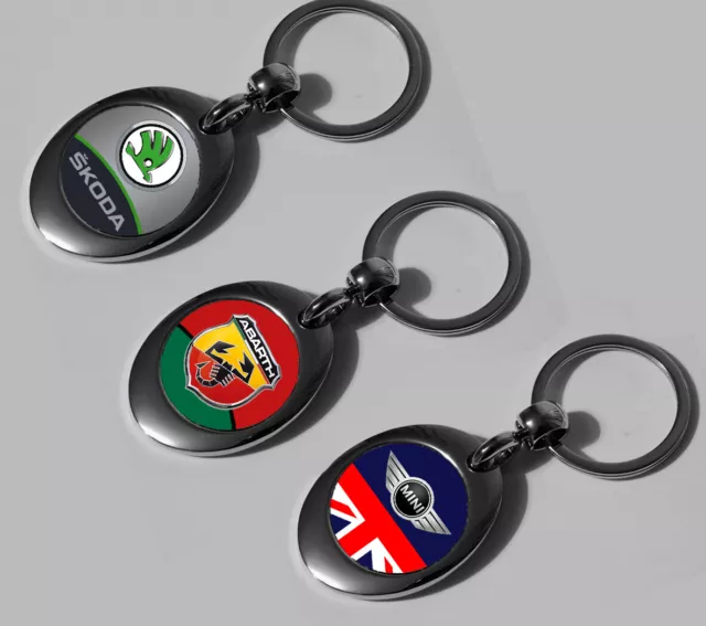 Shopping Trolley Coin Token Keyring Locker Key ring CAR LOGO