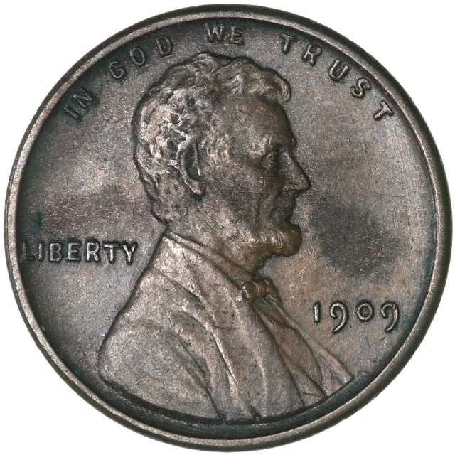 1909 (P) VDB Lincoln Wheat Cent Extra Fine Penny XF See Pics D598