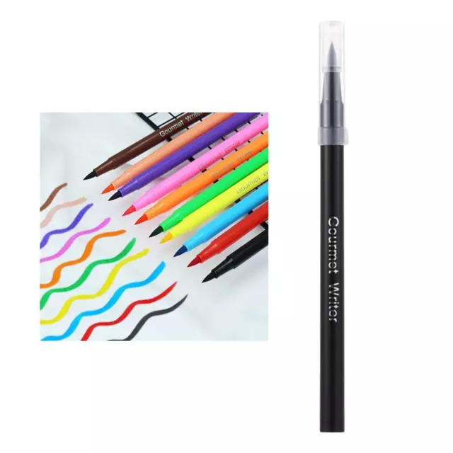 Cake Decorating Writing Food Colouring Pens Edible Marker Pen Brushes