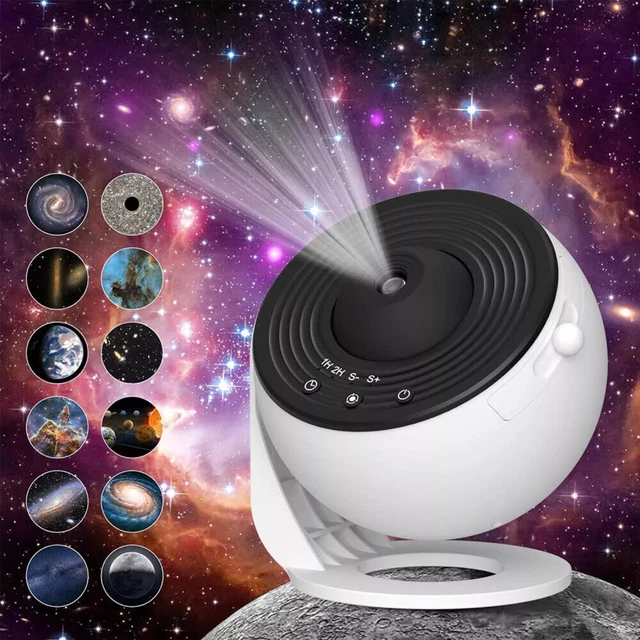 360° ROTATING STARRY Night Light Projector Star Sky Moon Lamp Kids Room