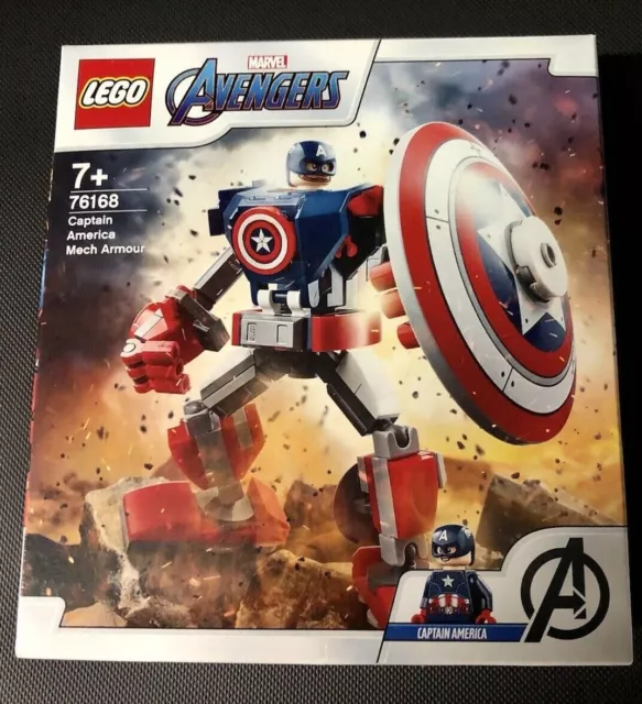 LEGO® Marvel 76258 La Figurine de Captain America avec Bouclier, Jouet et  Décoration Avengers