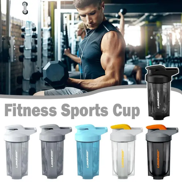 1x Milk Shake Protein Powder Meal Replacement Sports Cup 2023 Mixing Hot H7X4