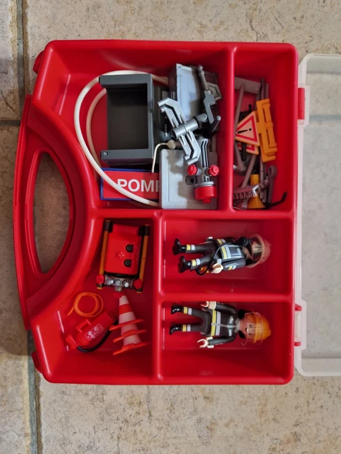 Playmobil Vintage 1976, Set Équipe De Pompiers 3491, D'occasion