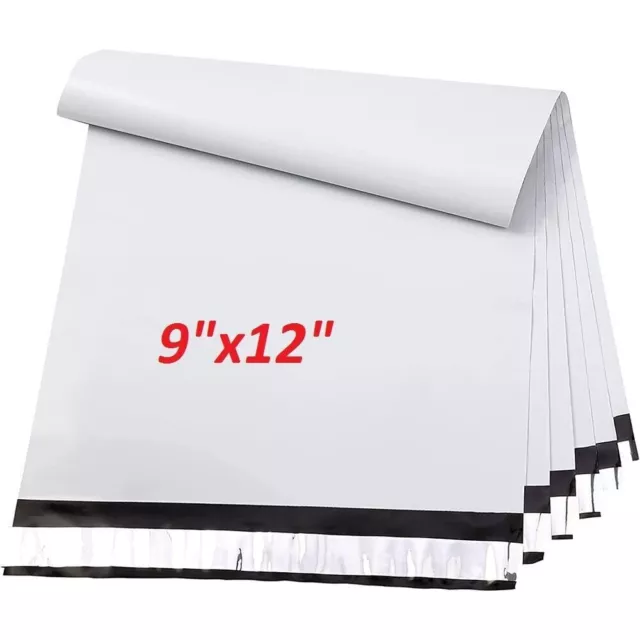 100 pcs 9"x12" White Poly Mailers Shipping Bags Envelopes Packaging Premium Bag