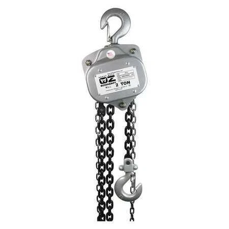 OZ LIFTING PRODUCTS OZIND020-20CH Chain Hoist,4000 lb.,20ft. Load Chain