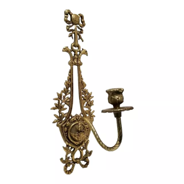 French Empire Louis XV 1-Arm Bronze Candle Sconce, circa 1910s