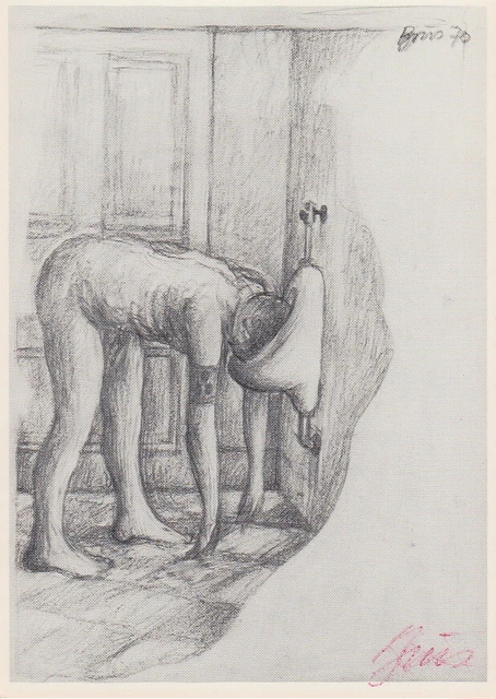 GÜNTER BRUS  ---  original signierte Kunstpostkarte - A6#13a