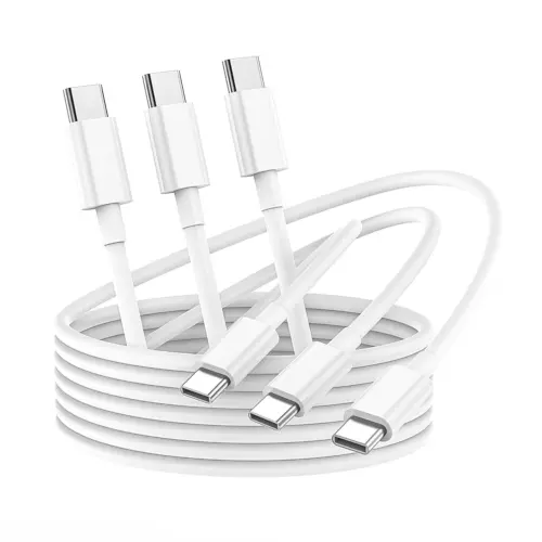 USB C auf C Kabel 2M Typ C Ladegerät 3er-Pack 100W Schnellladen weiß