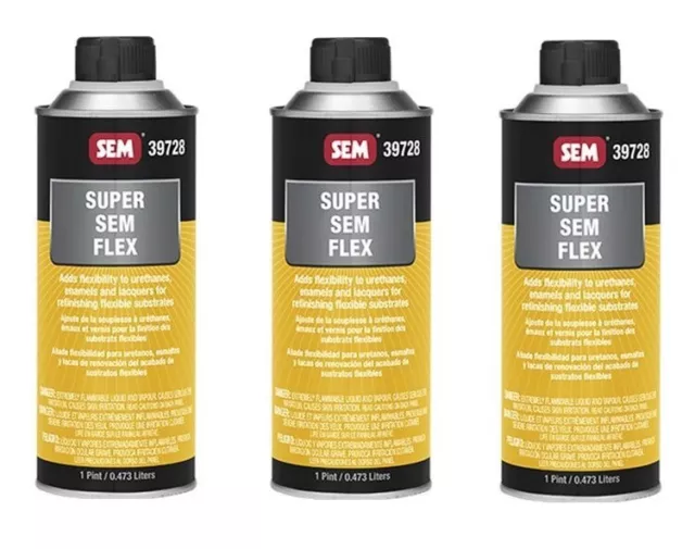 SEM 39728 Super Sem Flex Color Coat Additive Restoration Pint (3 Pack)