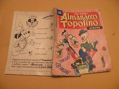 Almanacco Topolino 1962 N° 6 Mondadori Disney Originale Buono No Bollini
