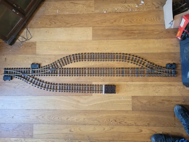 LGB G  Gauge Brass Track Passing Loop Plus Sidings With Electric Points