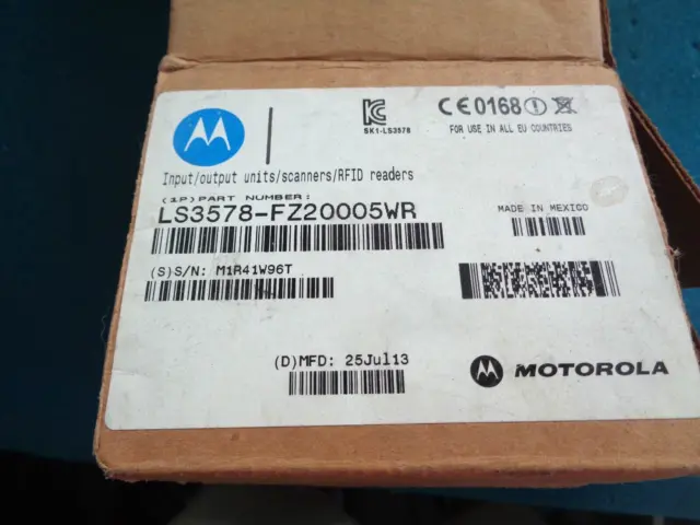 New In Box Motorola Symbol Zebra Barcode Scanner Model LS3578-FZ20005WR