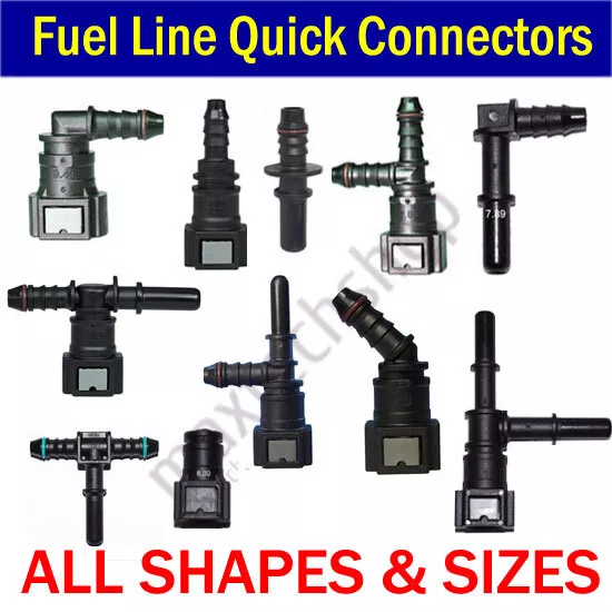 ALL SIZES Automotive Fuel Line Quick Release Connector Hose Pipe Fitting Inch In