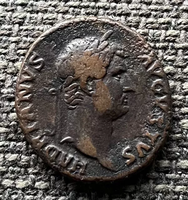 Hadrian As Salus Bronze Kaiser Augustus Imperator Rom #610