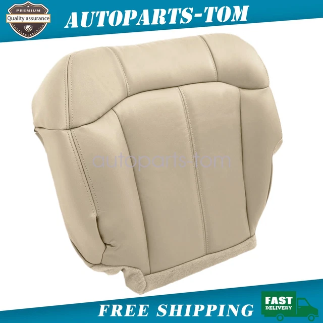 For Chevy Tahoe 1999 2000 2001 2002 Driver Leather Bottom Seat Cover Shale Tan