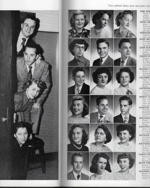 1950 Chicago High  School Yearbook ~ Photos History Clubs ~ actress Kim Novak ++